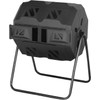 TerraTurner Outdoor Tumbling Composter Dual Rotating Batch Compost Bin, 43