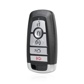 Unifizz Replacement Smart Key Fob Case Keyless Entry Remote Key Shell Cover 5 Buttons Black for Ford Edge Fusion 2017 - 2020