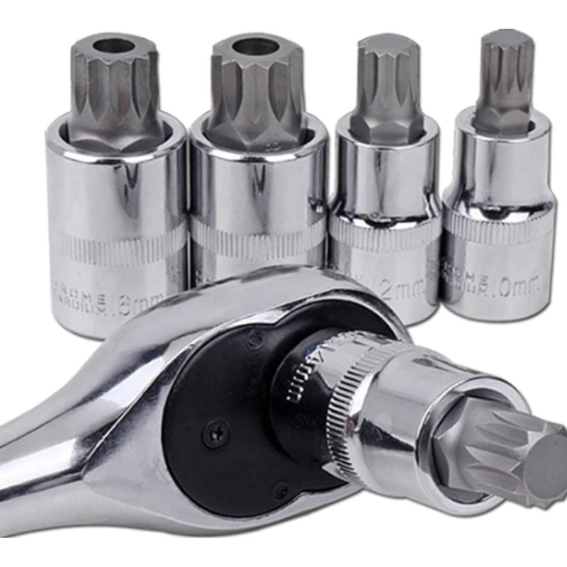 TA-VIGOR 2Pcs 1/4 Inch Drive 12mm 6-Point Deep Socket, Metric,