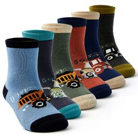 Moon Tree Children's Socks Boys Warm Winter Socks Children Thick Cotton Socks - Vehicle 9033/boys., size: 26-29