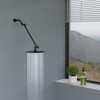 Lordear shower Head Extension Arm Black 11 Inch Wall Mounted