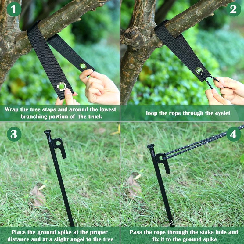 Suzile 48 Pcs Tree Stake Kit, Heavy Duty Tree Staking