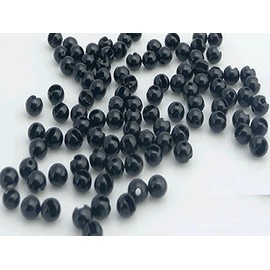TroutLegend Slotted Tungsten Beads - Black - 4.0 mm