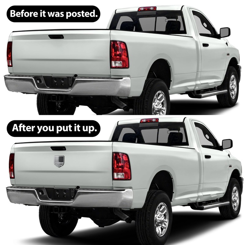 OUESAAS Rear Tailgate Emblem for 2009-2018 RAM 1500 2500 3500,