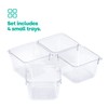 LIVIVO Drawer Desk Organiser Made From Clear Plastic Storage Box