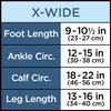 Compression Socks Women Toeless XWide - Arch Support and Ankle