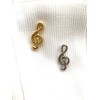 Music brooch treble clef brooch pin pin 2 piece set,