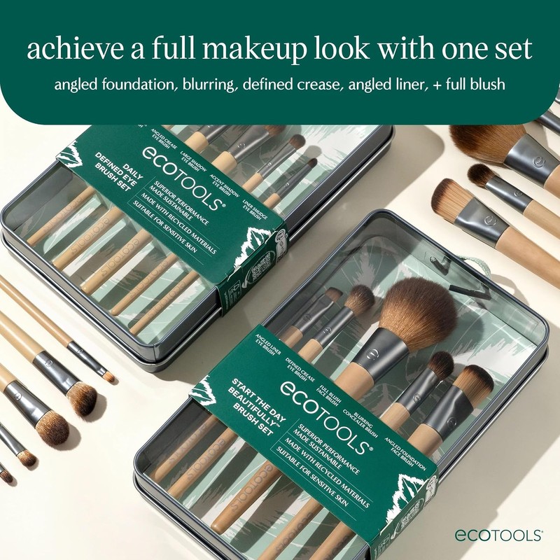 EcoTools, Start The Day Beautifully Kit, Set de Brochas para
