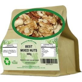 Natural Health 4 Life Best Mixed Whole Nuts (4 Nuts, No Peanuts) 300 g (1 Tub)