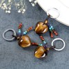 AllerPierce Heart Tiger Eye Crystal Gemstone Keyring 7 Chakra Stones