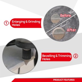 DT-DIATOOL Diamond Beveling Chamfer Bit 1 Inch for Tile Porcelain Ceramic Granite Marble Existing Holes Enlarging Polishing Shaping Trimming Repairing