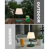 WEILAILUX Outdoor Battery Operated Table Lamp Waterproof, 4000mAh Cordless Table