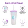 Vaso de Plástico Reusable con Doble Pared 710 ml Brillante