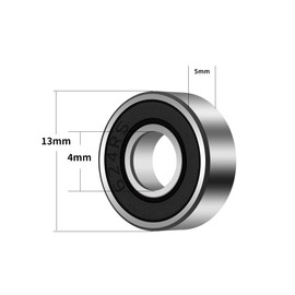 ANGEEK 625-2RS 625RS Ball Bearings 5 mm x 16 mm x 5 mm, Pre-Lubricated, Double Seal, 625RS Deep Groove Ball Bearings, Pack of 10