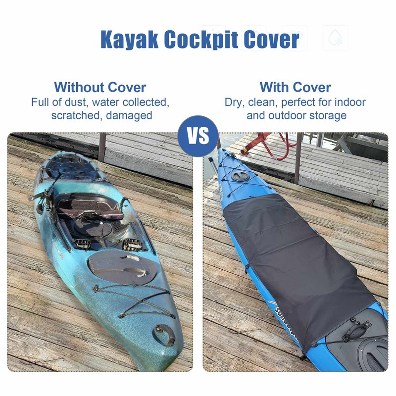 Explore Land Universal Kayak Cockpit Drape Waterproof Seal Cockpit Cover