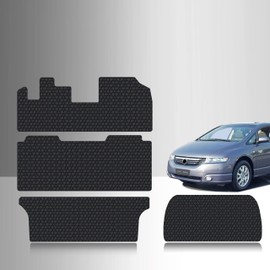 TOUGHPRO Floor Mats Accessories 1st + 2nd + 3rd Row + Cargo Mats Accessories Compatible with Honda Odyssey All Weather Heavy Duty (Made in USA) Black Rubber 1999 2000 2001 2002 2003 2004