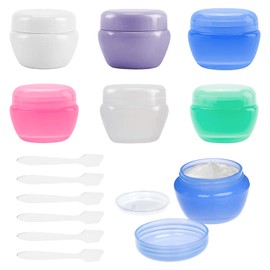 Travel Pots for Cream, Travel Jars for Ttoiletries, 6PCS 20g Small Cream Pots, Leakproof Cosmetic Containers, Plastic Jars with Lids to Makeup, Small Bottles for Toiletries