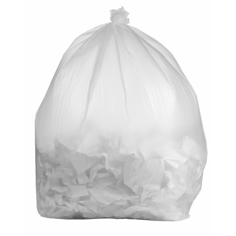PlasticMill Heavy Duty Trash Bags - Clear Garbage Bags -