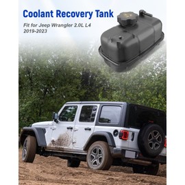 JUWEVAZU 68364312AC Engine Coolant Reservoir Bottle Tank Fit for Jeep Wrangler 2.0L L4 2019 2020 2021 2022 2023, Replace 68364312AA, 68364312AB