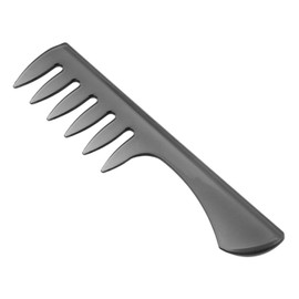 Mikinona Wide Tooth Shark Comb Professional Straightening Tool with Smooth Rounded Teeth for Voluminous Hairstyles for Salon and Barber Use Classic Black Design