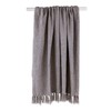 DII Chenille Throw Collection Solid Fringed, 50x60, Gray