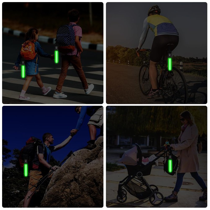 flintronic 4Packs LED Flash Strip, Light Bar Reflector Pendant, Adult