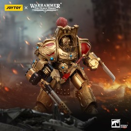 BEERISE JOYTOY 1/18 Action Figures - Warhammer The Horus Heresy Legio Custodes Aquilon Terminator Squad Aquilon with Infernus Firepike - 5‘’,Classic Character,Collectible,Age 15 and Above