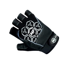 NF FITNESS Weight Lifting Gloves, Breathable Workout Gloves for Men, Gym, Cycling, Exercise, Fitness, Training, Grip, Cushion Pads (Medium), Black and Grey