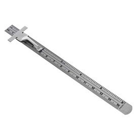 MOMOJIA 6" Stainless Steel Pocket Rule Handy Ruler with inch 1/32” mm/metric Graduations
