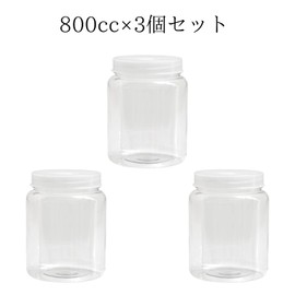 Breeders Farm Empty Container for Mycelia Bottles, 28.3 fl oz (800 cc), Clear Bottle, Plastic, Beetle, Stag Beetle, Larvae Breeding, Growth Process, Non-woven Air Filter Included, Wide Mouth Type,