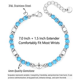 2025 Graduation Gifts for Her,Graduation Bracelets Inspirational Compass Bracelet Class of 2025 Graduate Gifts Middle School High School College Bachelor Masters Women Daughter Friends (Light blue)