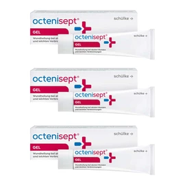 Schülke Octenisept® Gel Wound Gel Healing Ointment Burns Sunburn Gel Protection Tube Pack of 3 x 20 ml