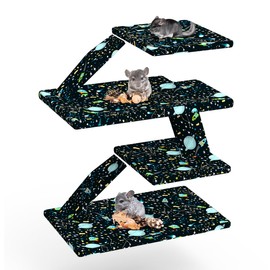 YKD Fitted Liners for Ferret Nation, Critter Nation Cage Accessories Kit, for Ferrets, Chinchillas, Rats, Fancy Rat & Other Small Animals (Double Unit Set)