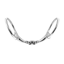 Equine Smile ES0085 ErgoBit Olive Head Bit Double Broken Stainless Steel Ring Diameter 70 mm Bit Thickness 16 mm (12.5 cm)