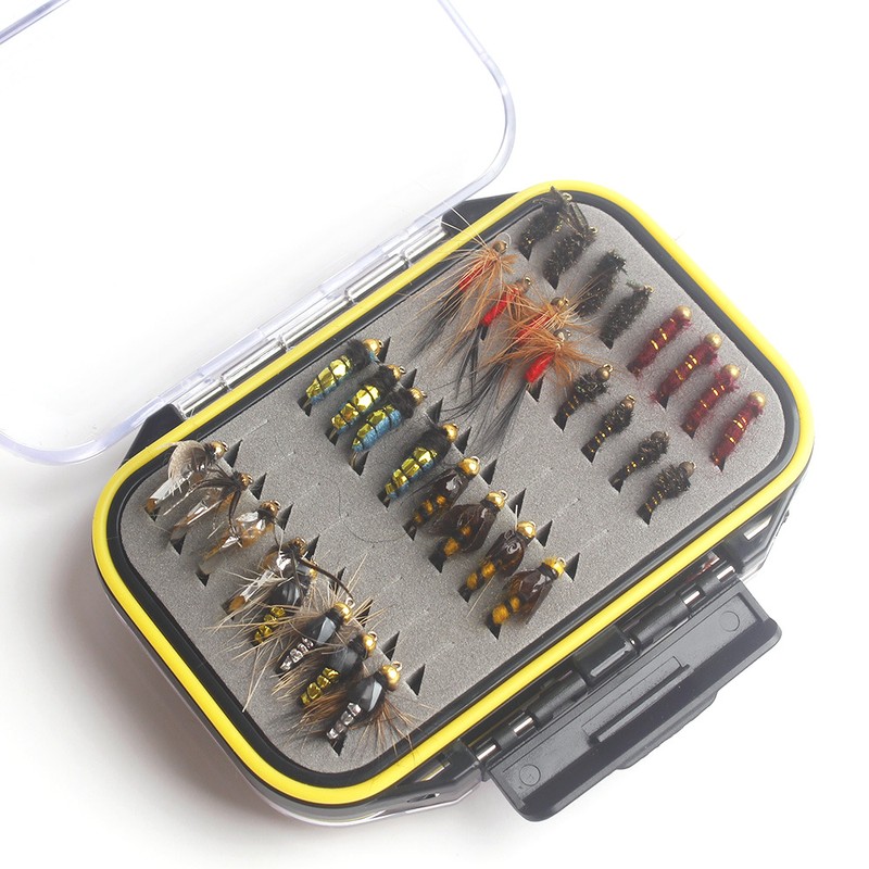 64pcs Fly Fishing Flies Fly Fish Lure Kit Fly Fishing