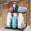 VESTCDF Under Sink Organizer, 2-Tier Pull-Out Cabinet Storage Shelf, Multi-Purpose