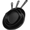 Frying Pans - Set of 3 Pre-Seasoned Cast Iron Skillets