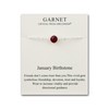 Philip Jones January (Garnet) Birthstone Anklet Created with Zircondia® Crystals
