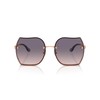 COACH Women's HC7146BD Butterfly Sunglasses, Shiny Rose Gold/Violet Pink Gradient,