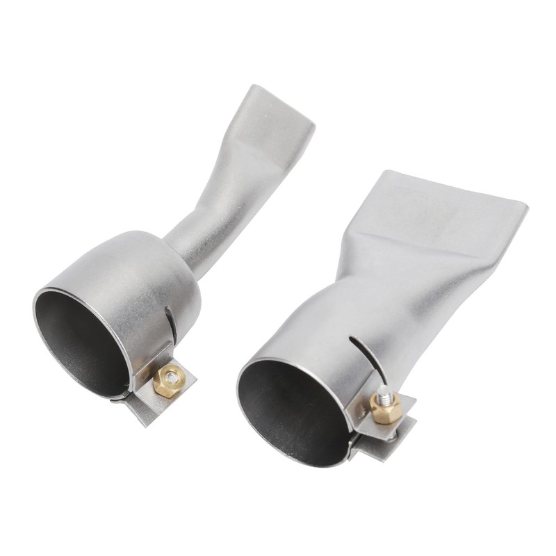 2Pcs Welding Gun Flat Nozzle 20mm Small+40mm Large Tip for