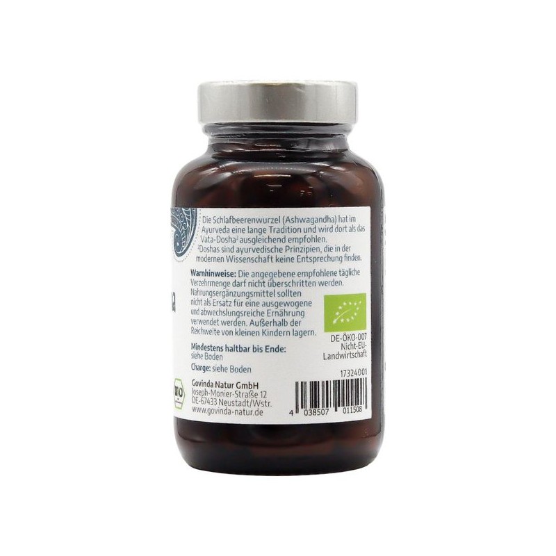 고빈다 Govinda 아슈와간다 90캡슐 45g Govinda Ashwagandha 90 Capsules 45g