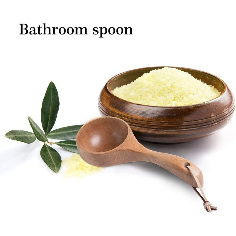 IBLAY Wooden Kitchen Scoop Ladle for Bath Salt Canisters Flour