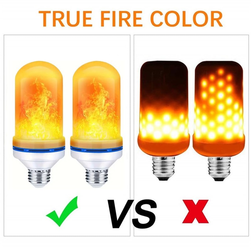 SZXJY Upgraded LED Flame Light Bulbs, 4-Mode Flickering Light Bulbs