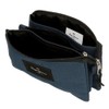 Pepe Jeans Aris Triple Pencil Case, Blue, 22 x 12