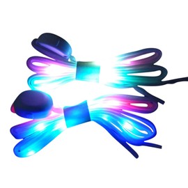 MadeComfy LED Shoelaces Light Up Shoe Laces 3 Modes 7 Colors Flashing Colorful Shoestrings