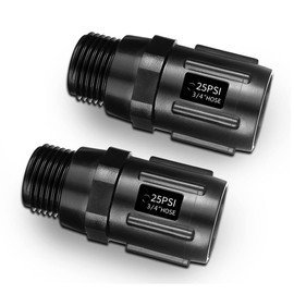 Wisyurt Druckregler für Tropfbewässerung, 25 PSI, 3/4 Schlauchgewinde, Druckminderer für Tropfbewässerung - 2er-Pack