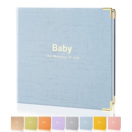 Baby book Baby Memory Book for baby boys and girls First 5 years baby book keepsake baby books (Icing blue)
