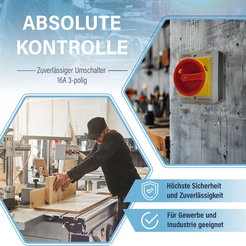 Main Switch 16A 3-Pin Repair Switch Switch Disconnect Switch in