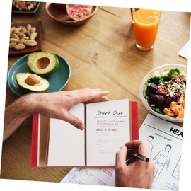 Tofficu Notebook Planner Leather Journal Book for Students Workers Daily Planning Beautiful Red Passport Style Paper