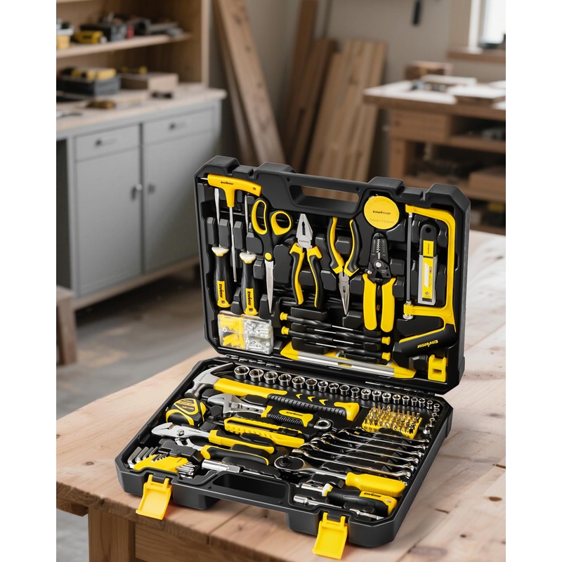 Enventor Home Tool Kit, 220 Piece Hand Tool Kit with